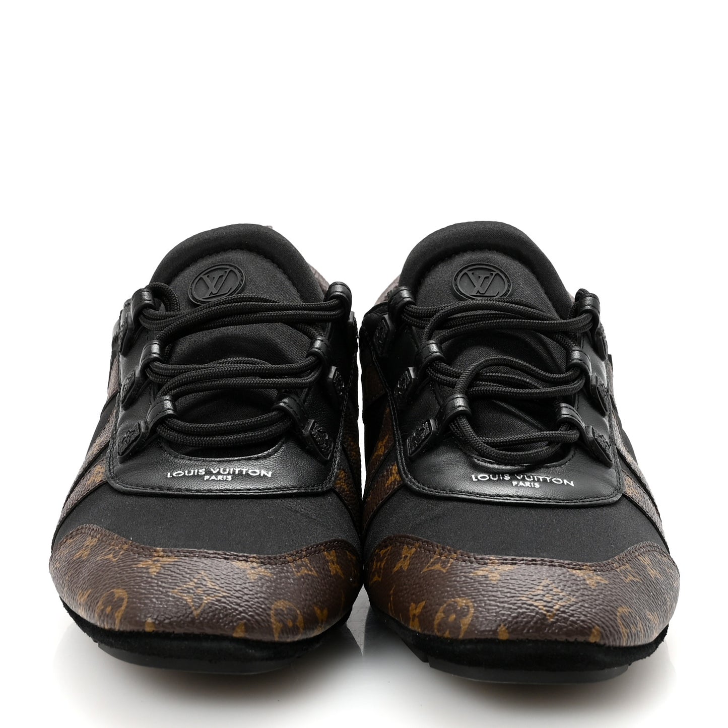 Monogram Calfskin Womens LV Sneakerina 40 Black