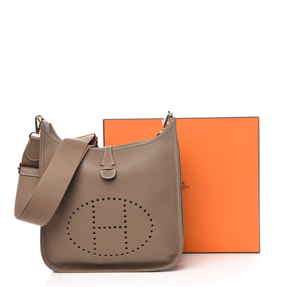 Hermes Taurillon Clemence Evelyne III PM Etoupe 10 of 10