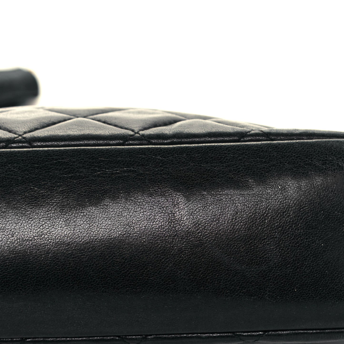 Lambskin Quilted Shoulder Bag Black