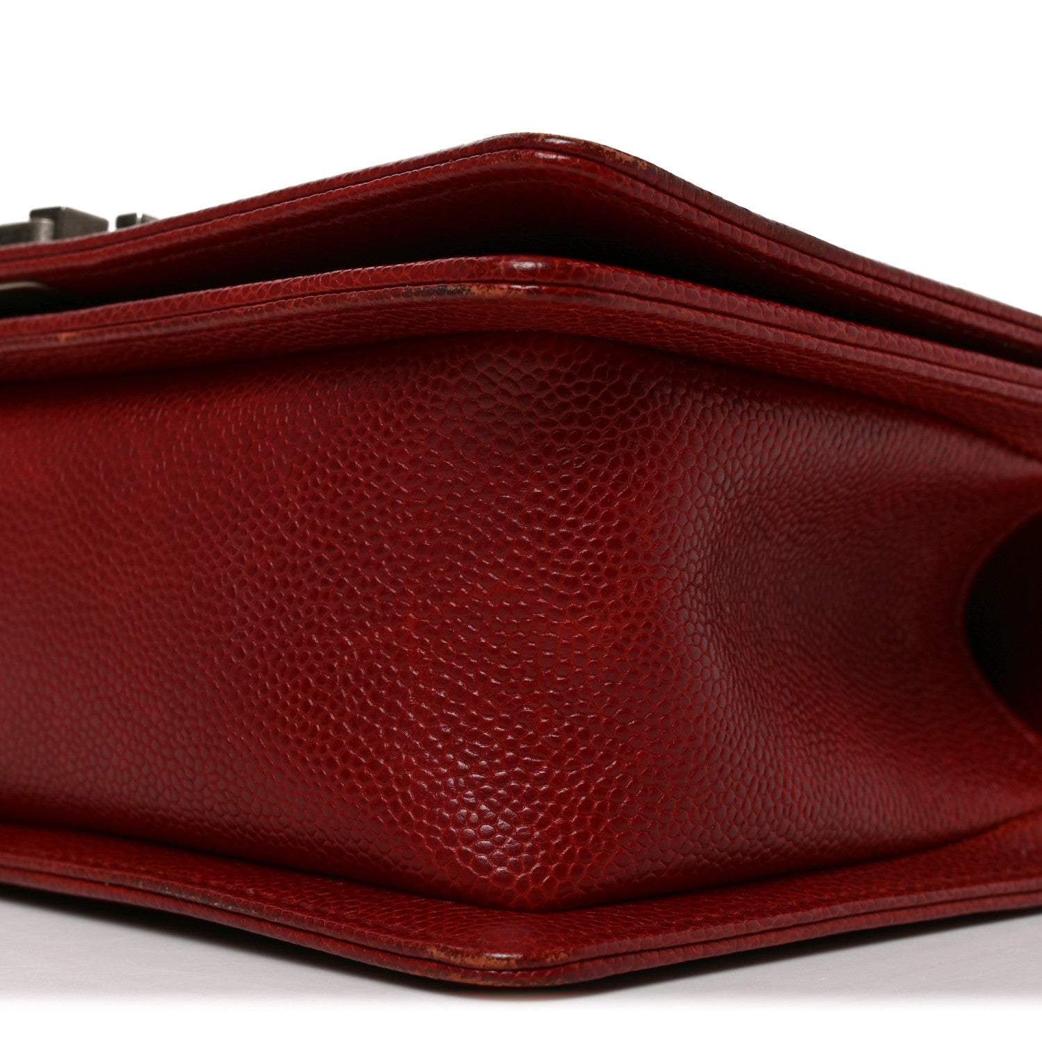 Chanel Caviar Quilted Medium Boy Flap Dark Red 10 of 10