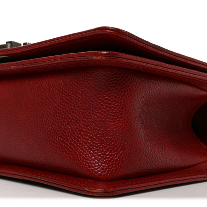 Chanel Caviar Quilted Medium Boy Flap Dark Red 10 of 10
