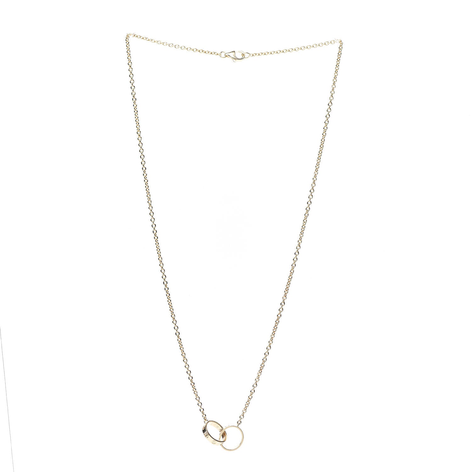 Cartier 18K Yellow Gold Interlocking LOVE Necklace 3 of 8