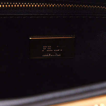 Fendi Nappa Stacked Bar Mini Peekaboo Iconic Satchel Black 6 of 9