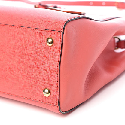 Fendi Vitello Elite Flamingo Petite 2Jours Tote Rosa Exstasy 14 of 17