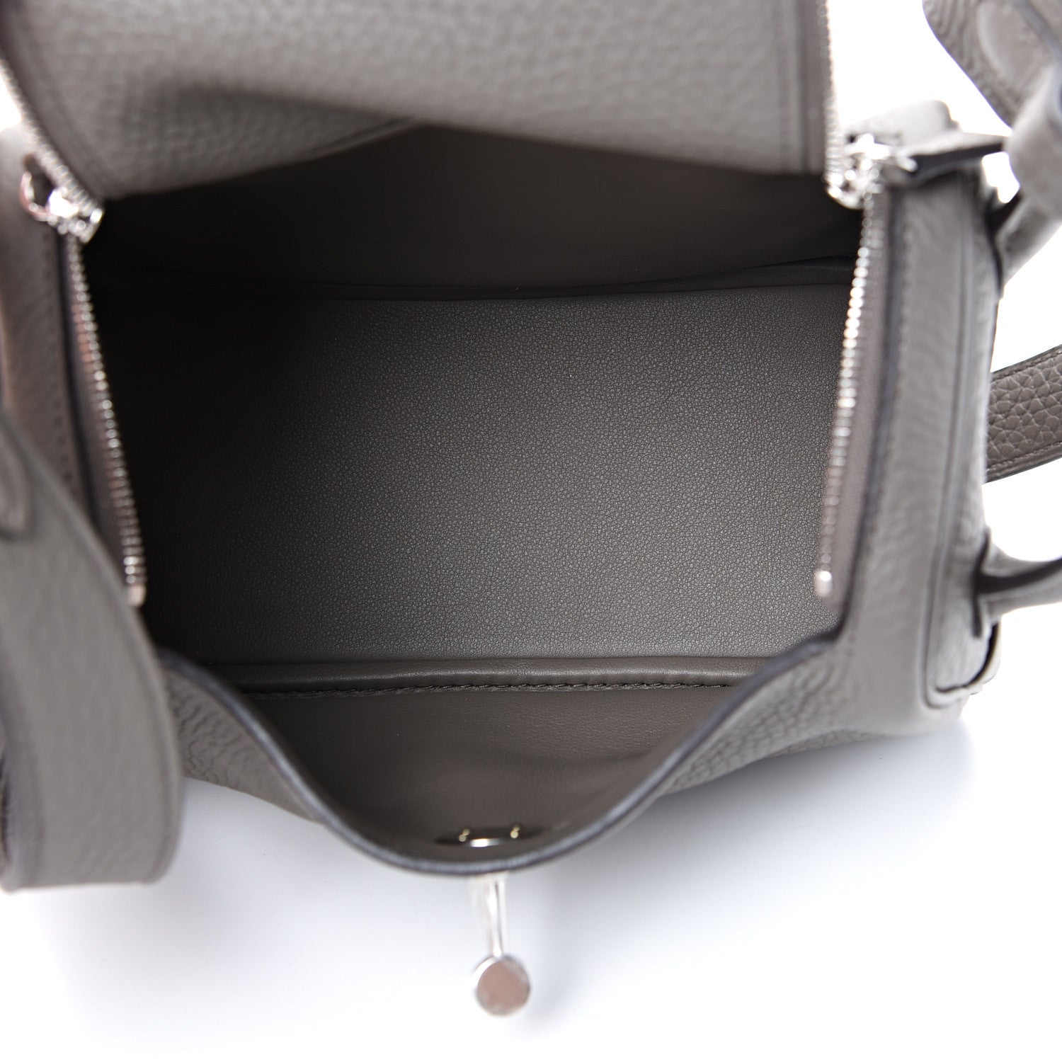 Hermes Taurillon Clemence Mini Lindy 20 Etain 4 of 10