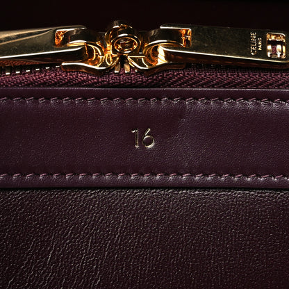 Celine Satinated Calfskin Medium 16 Top Handle Bag Light Burgundy 7 of 10