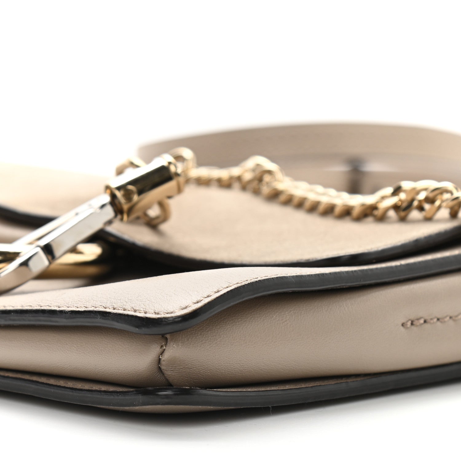 Chloe Suede Calfskin Small Faye Shoulder Bag Motty Grey 6 of 14