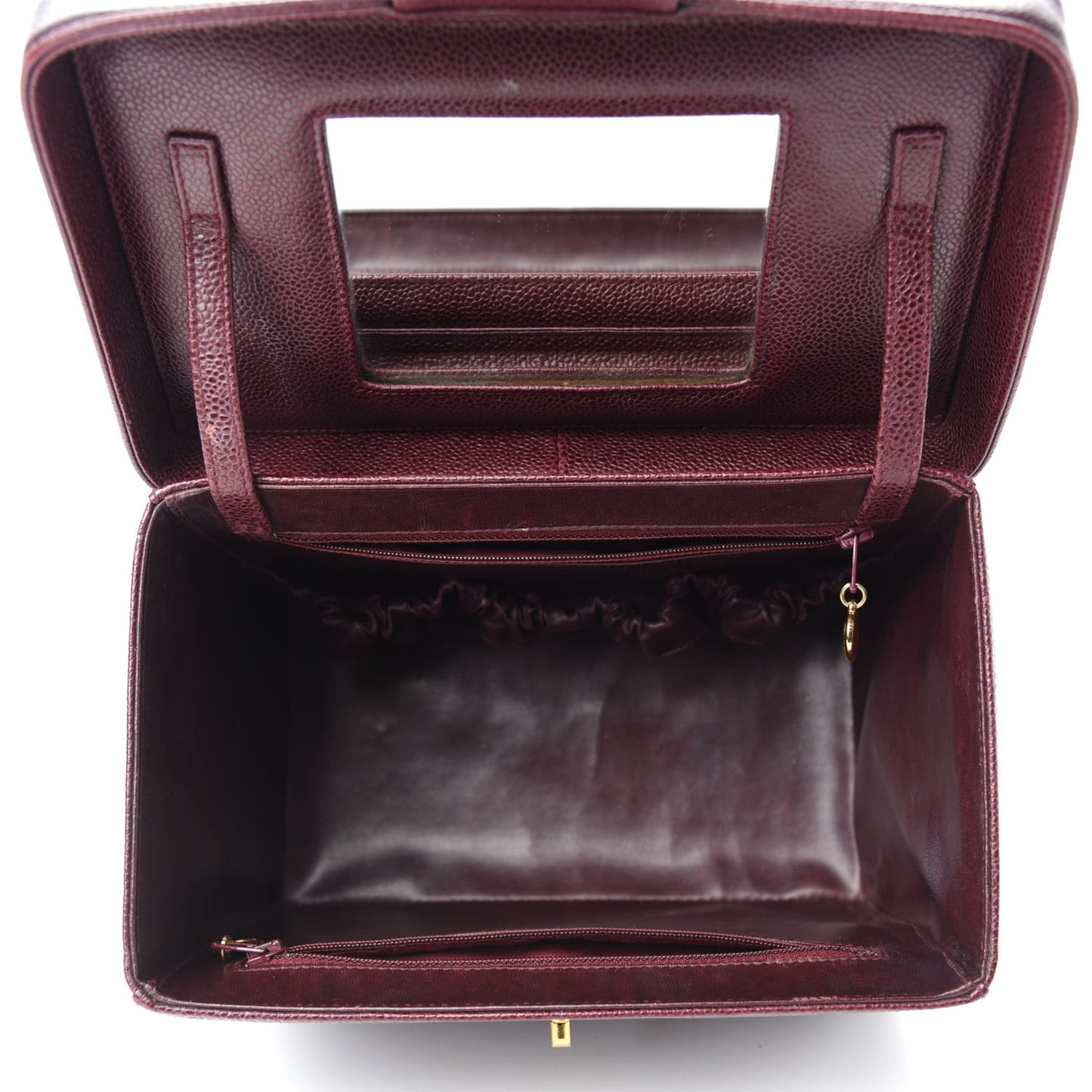 Caviar Vanity Case Burgundy