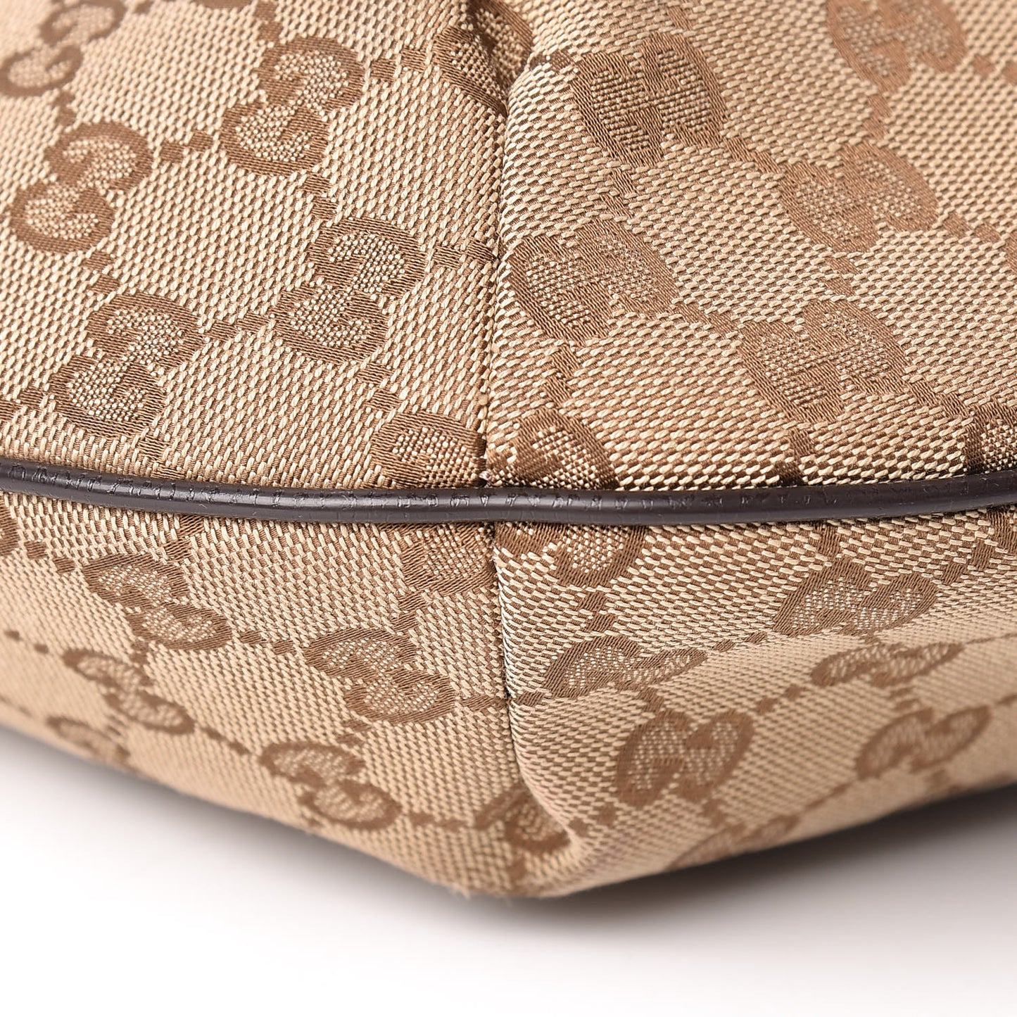 Monogram Web Medium Half Moon Hobo Dark Brown