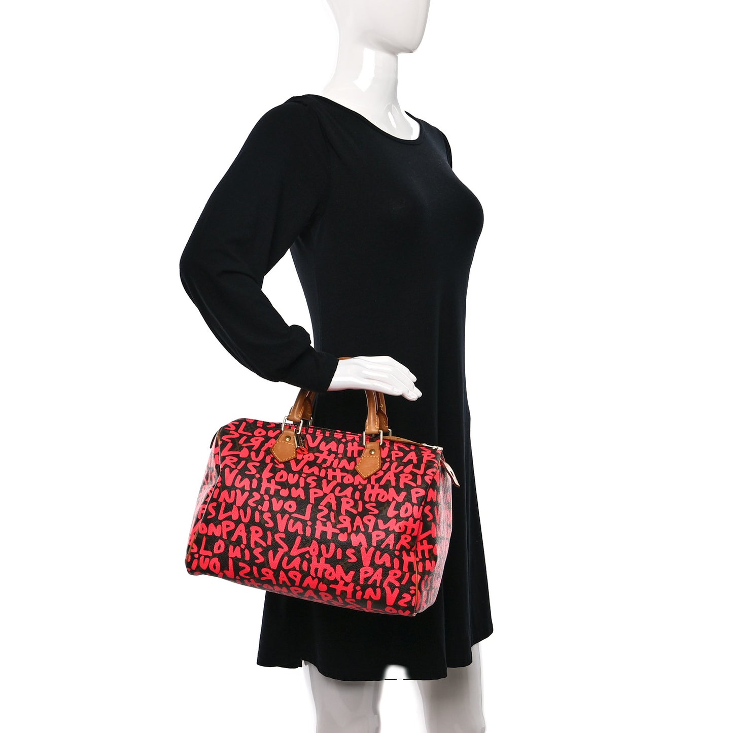 Monogram Graffiti Speedy 30 Fuchsia