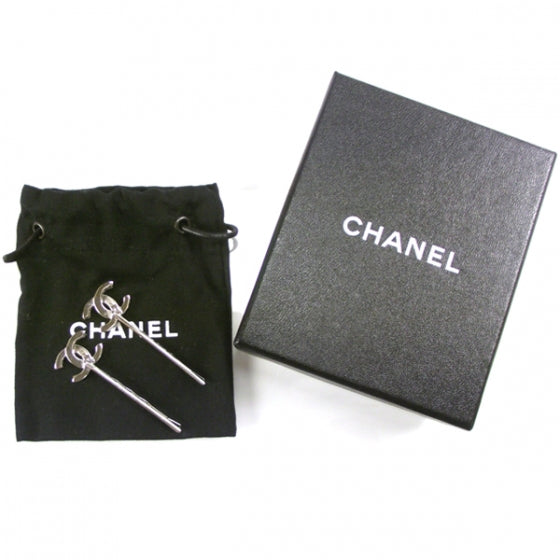 Chanel Rhinestone CC Hair Clips Bobby Pins 2 of 5