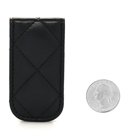 Chanel Lambskin Quilted Money Clip Black 2 of 5