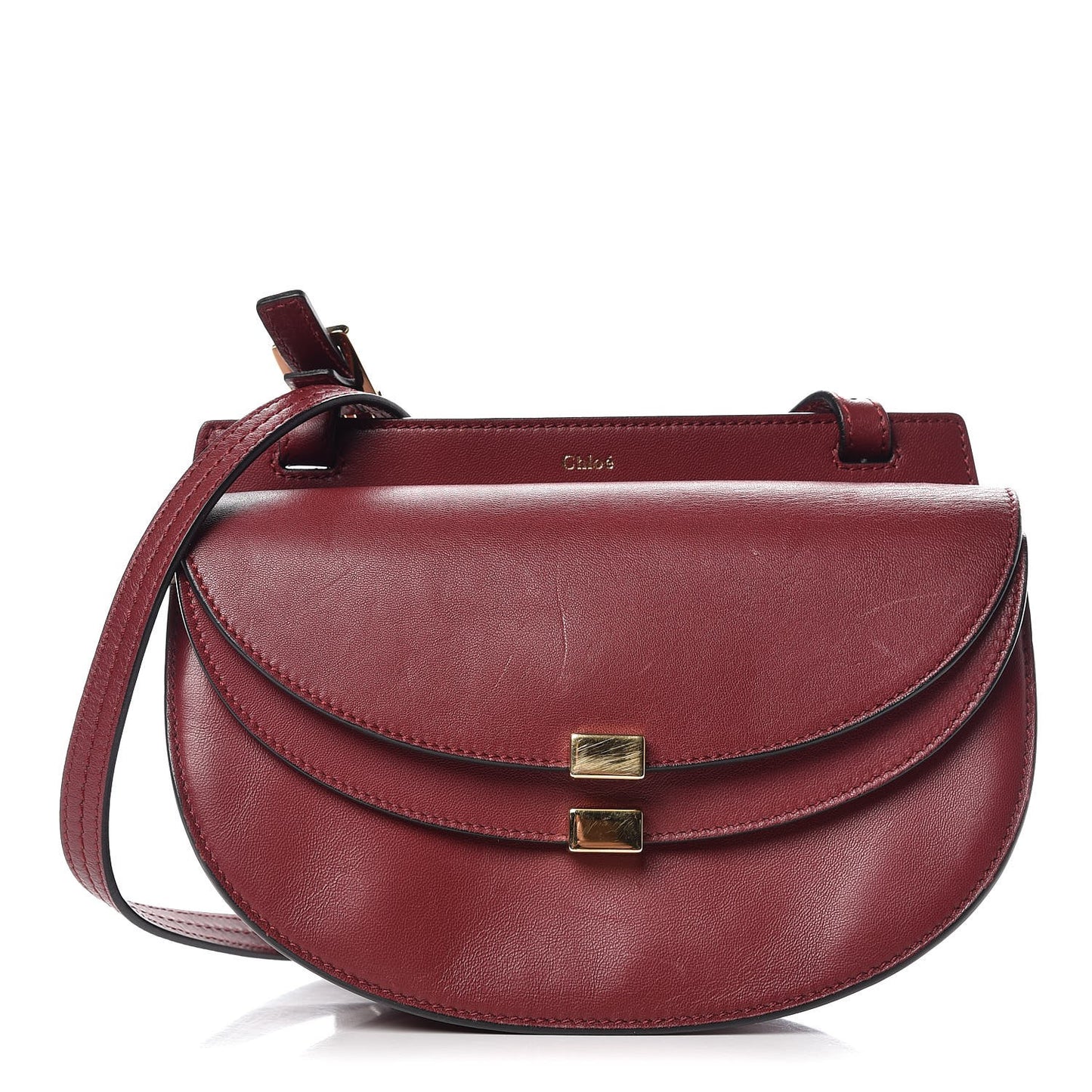Calfskin Mini Georgia Crossbody Bag Bordeaux