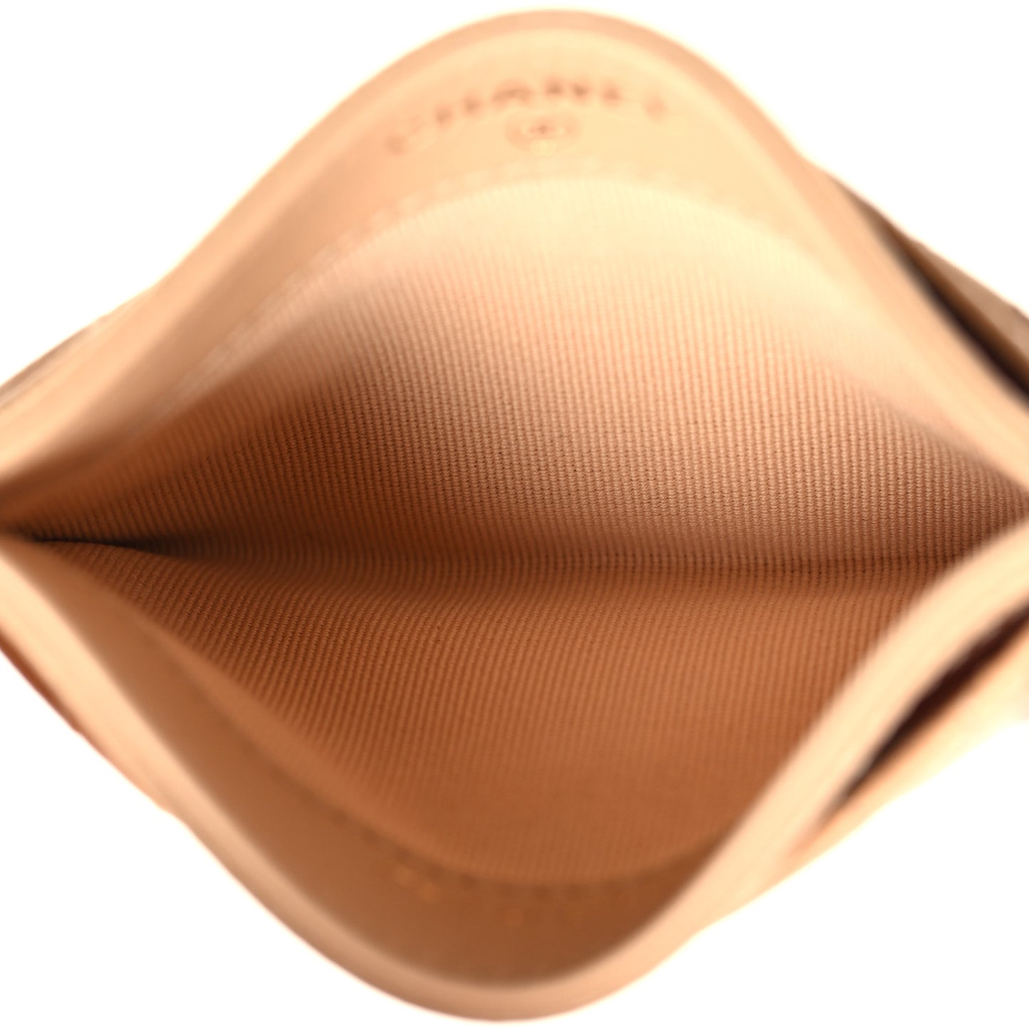 Caviar Quilted Card Holder Beige