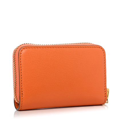 Tom Ford Calfskin Zip Coin Purse Orange 2 of 4