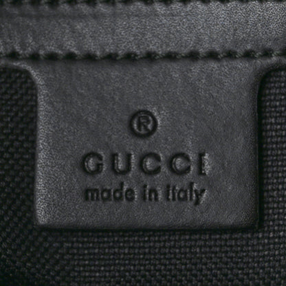 Gucci GG Supreme Monogram Appia Calfskin Web Flat Messenger Bag Black Grey 6 of 10