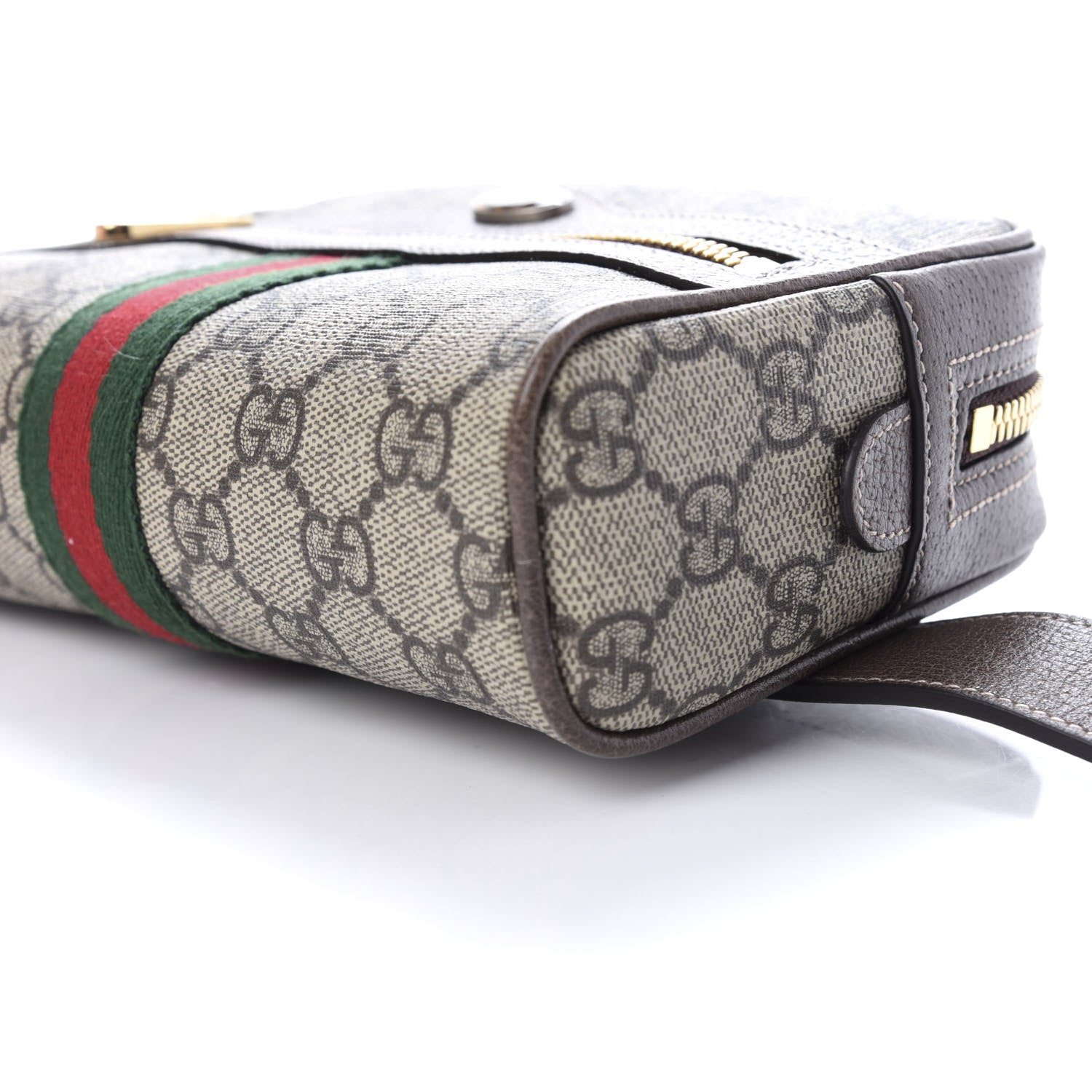 Gucci GG Supreme Monogram Web Small Ophidia Belt Bag 75 30 Dark Brown 8 of 11
