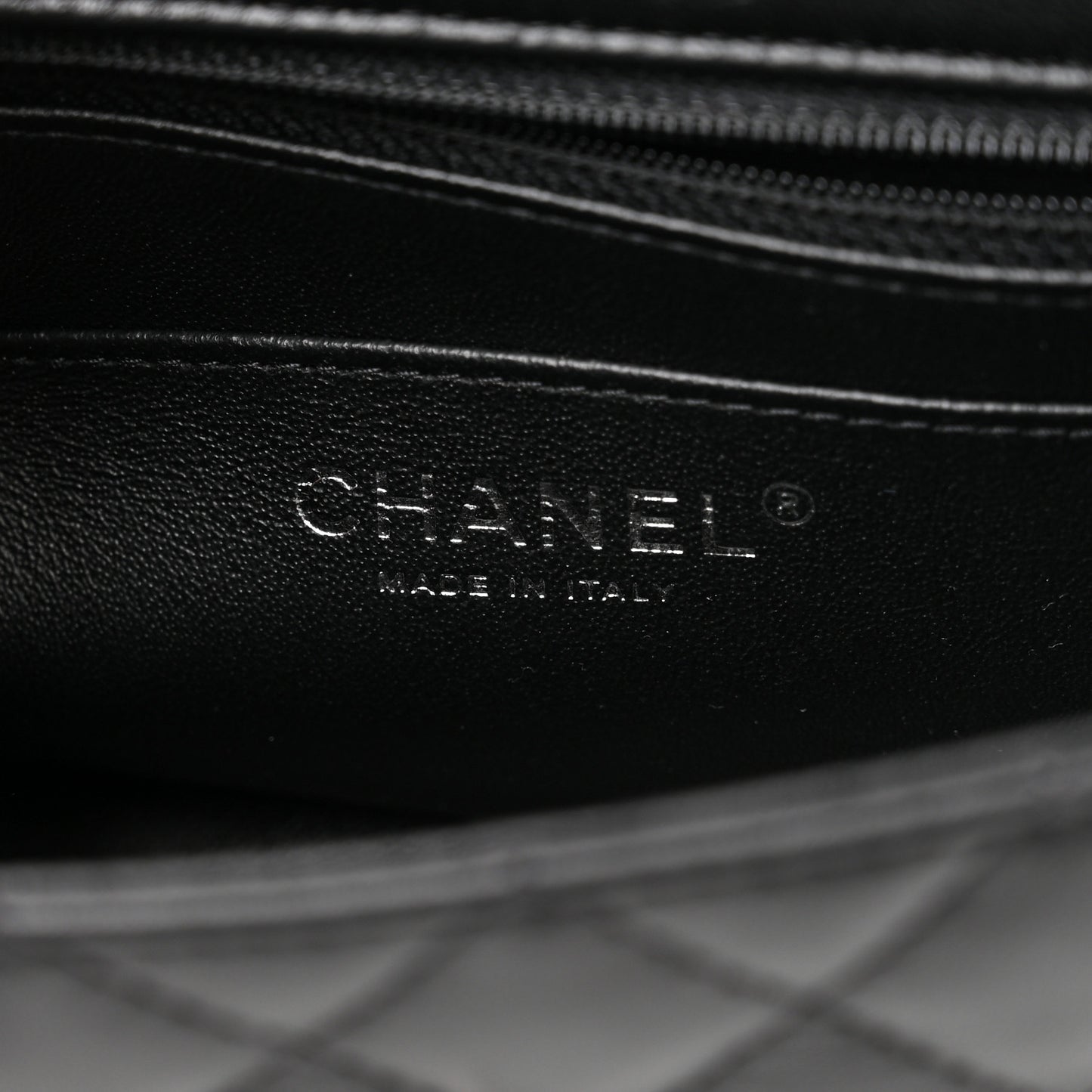 Lambskin Quilted Mini Rectangular Flap Black