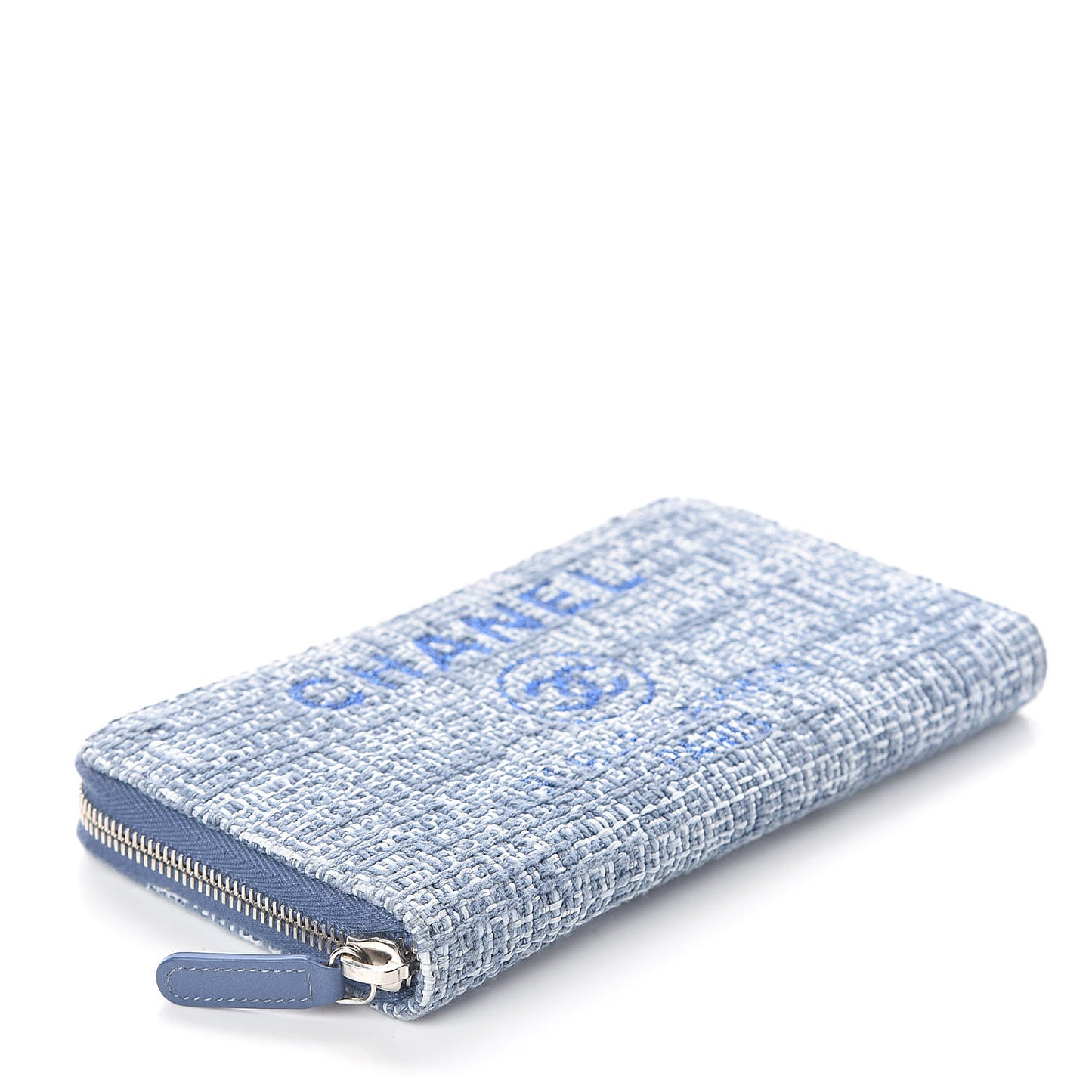Canvas Deauville Large Zip Around Wallet Blue