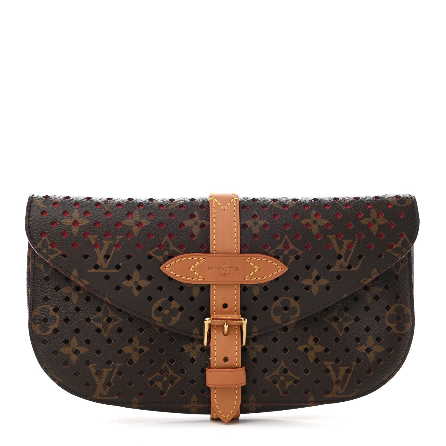 Louis Vuitton Monogram SC Flore Clutch Saumur Corail 1 of 7