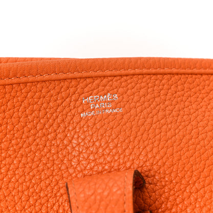 Hermes Taurillon Clemence Evelyne III GM Orange 6 of 8