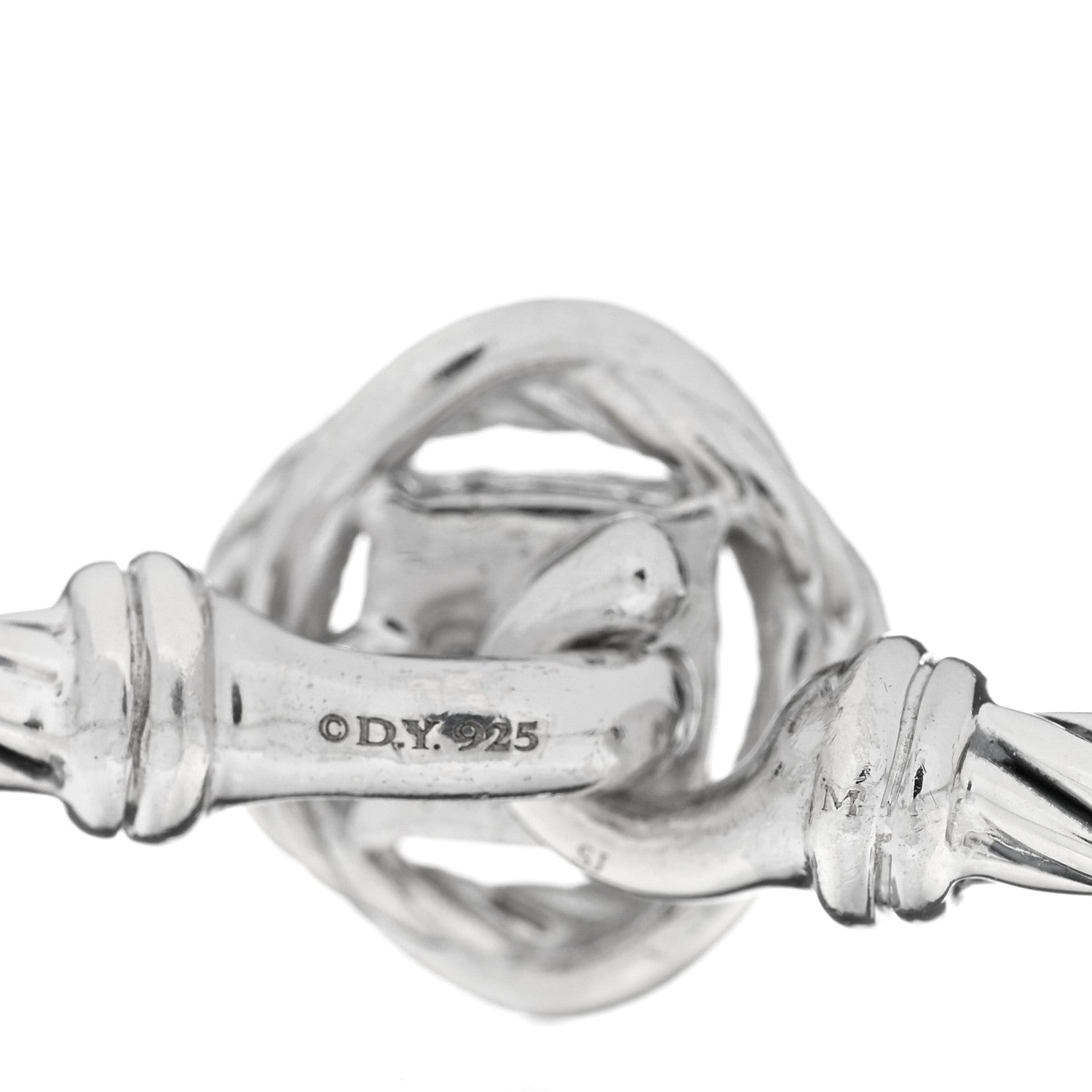 David Yurman Sterling Silver Diamond 3mm Infinity Bracelet 3 of 4