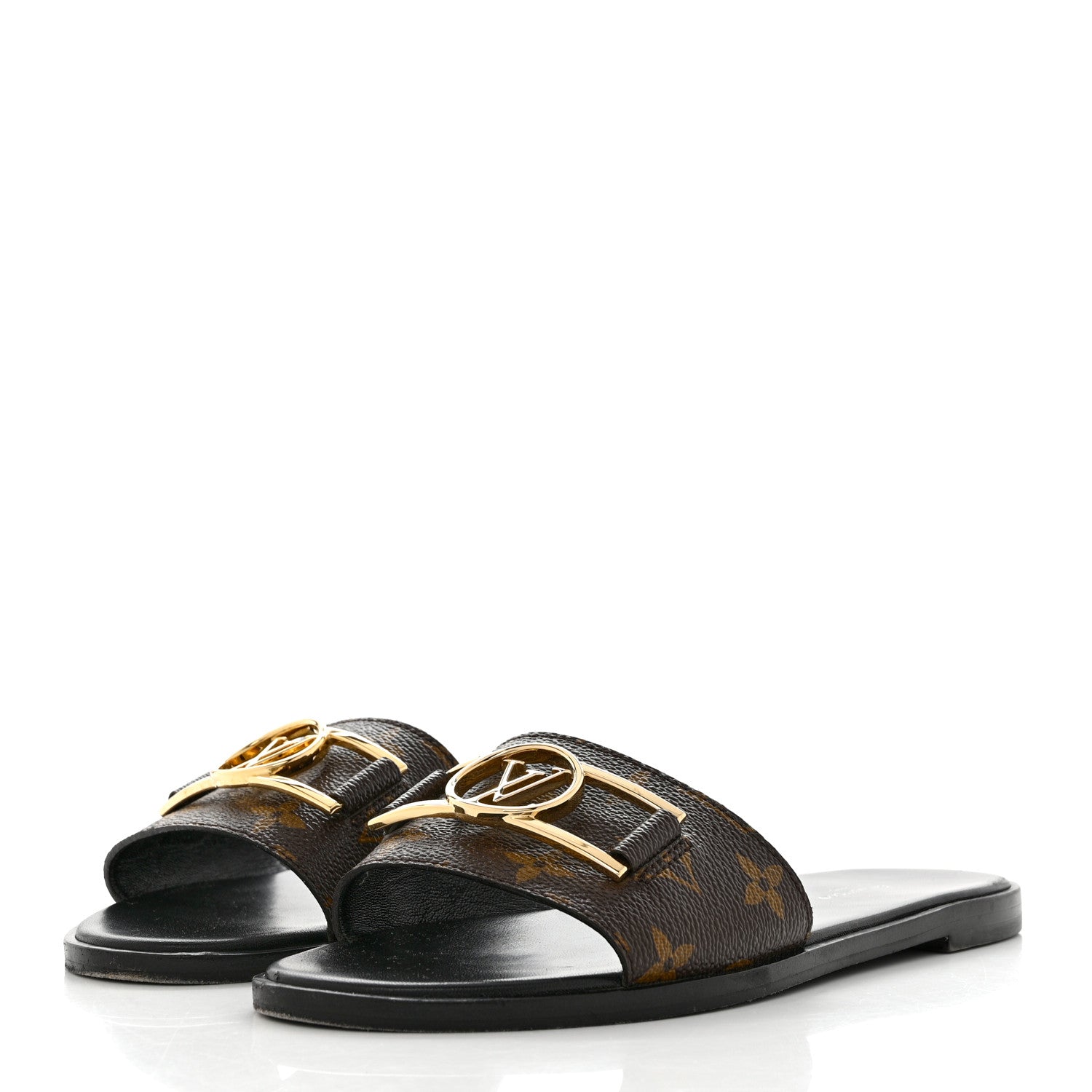 Louis Vuitton Monogram Lock It Flat Mule 38.5 3 of 9