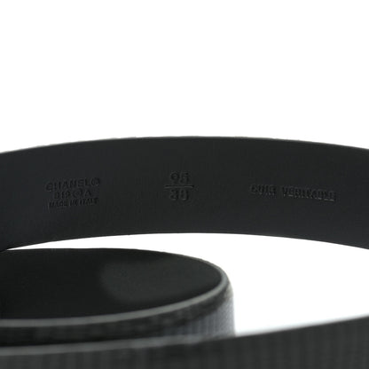 Chanel Lizard Embossed Calfskin Gripoix Poured Glass Along The Nile CC Belt 95 38 Black 4 of 5