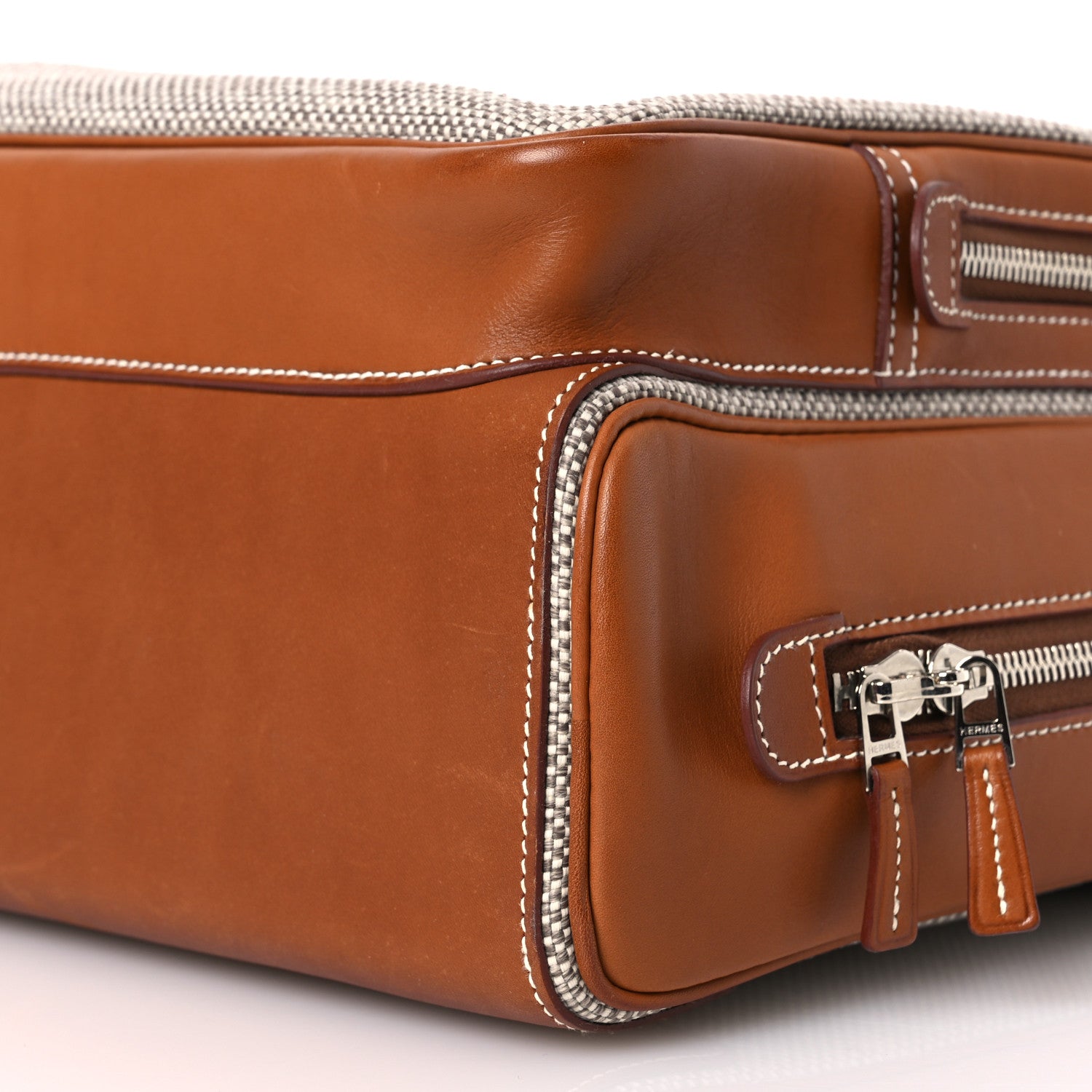 Hermes Toile Trousse Caleche Express Travel Gold 12 of 16