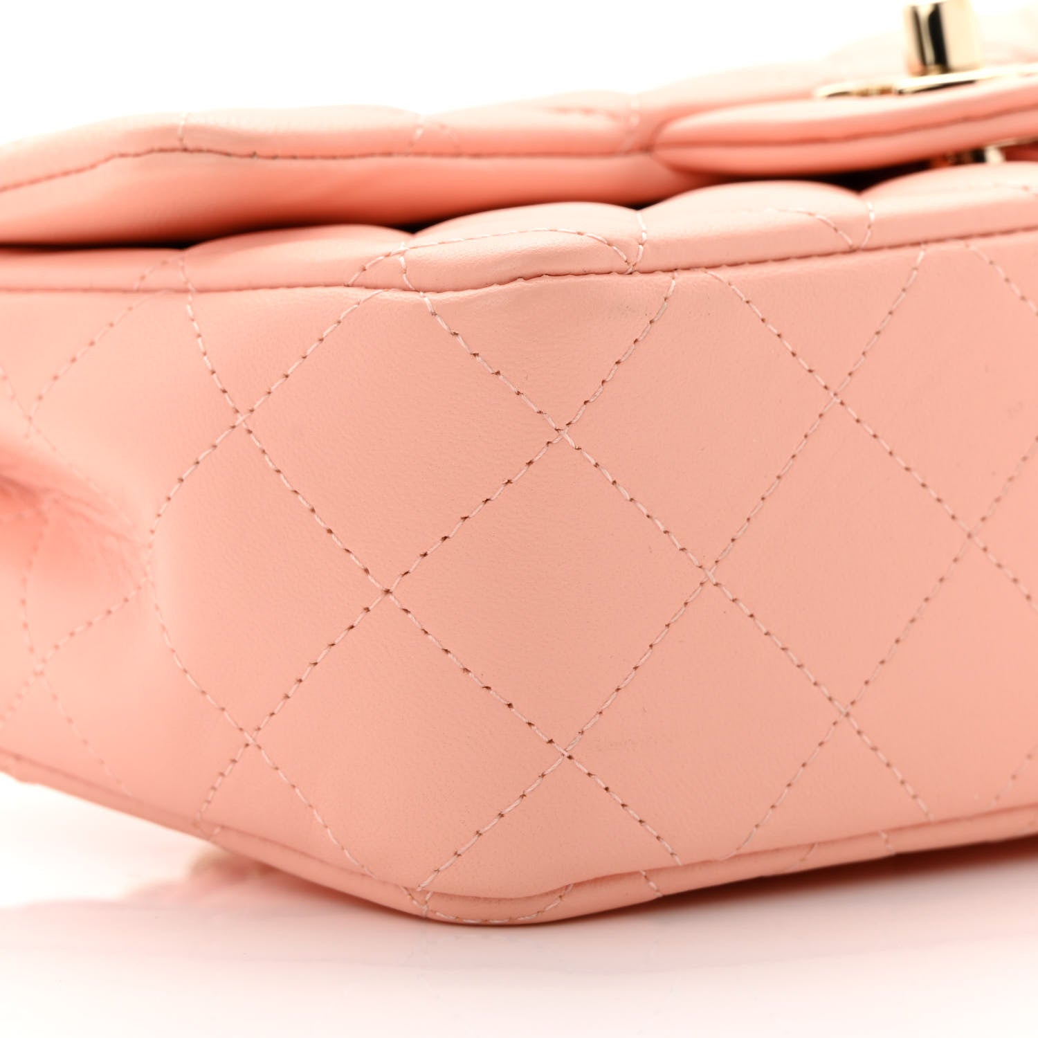 Chanel Lambskin Quilted Mini Rectangular Flap Light Pink 9 of 11