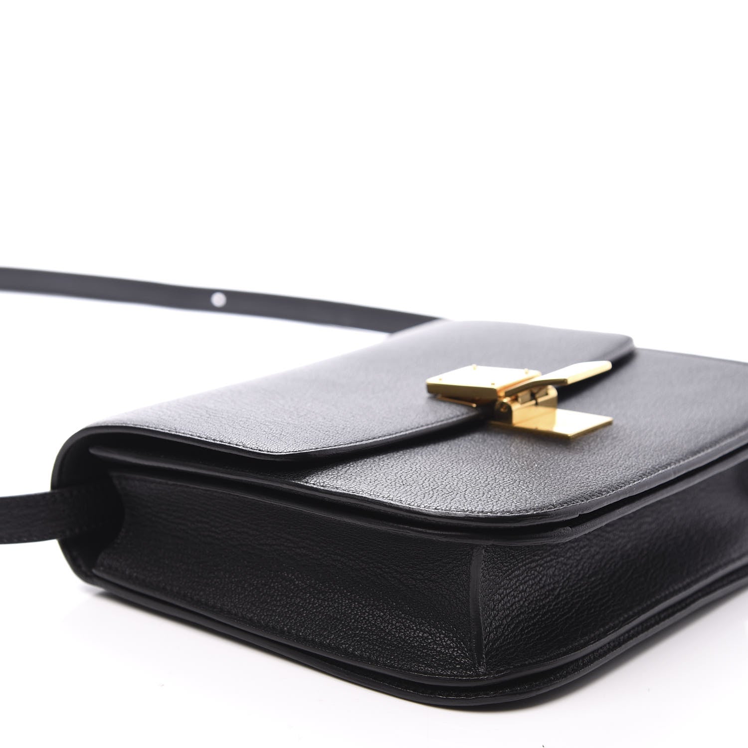 Celine Goatskin Medium Classic Box Flap Bag Black 7 of 10