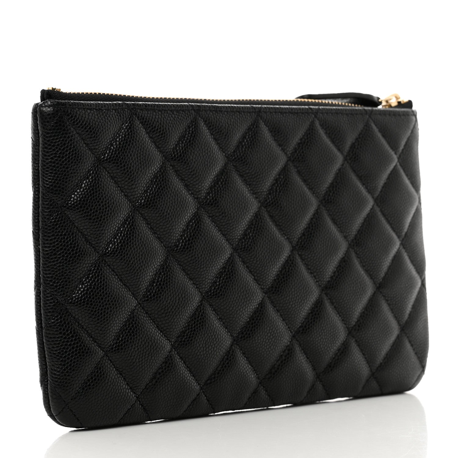 Chanel Caviar Quilted Crystal Enamel Cosmetic Case Black 3 of 8