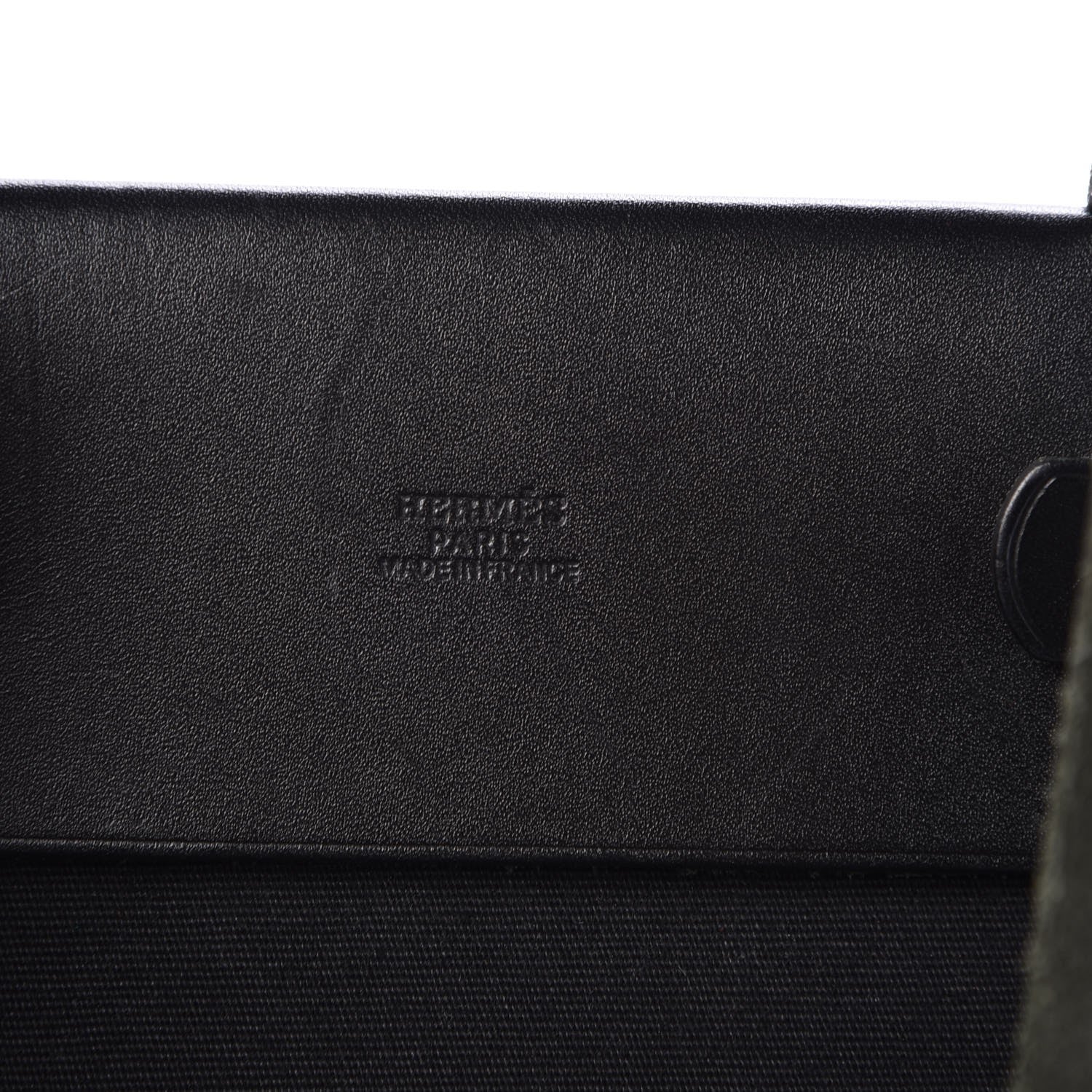 Hermes Toile Calfskin Herbag Cabas MM Black 8 of 10