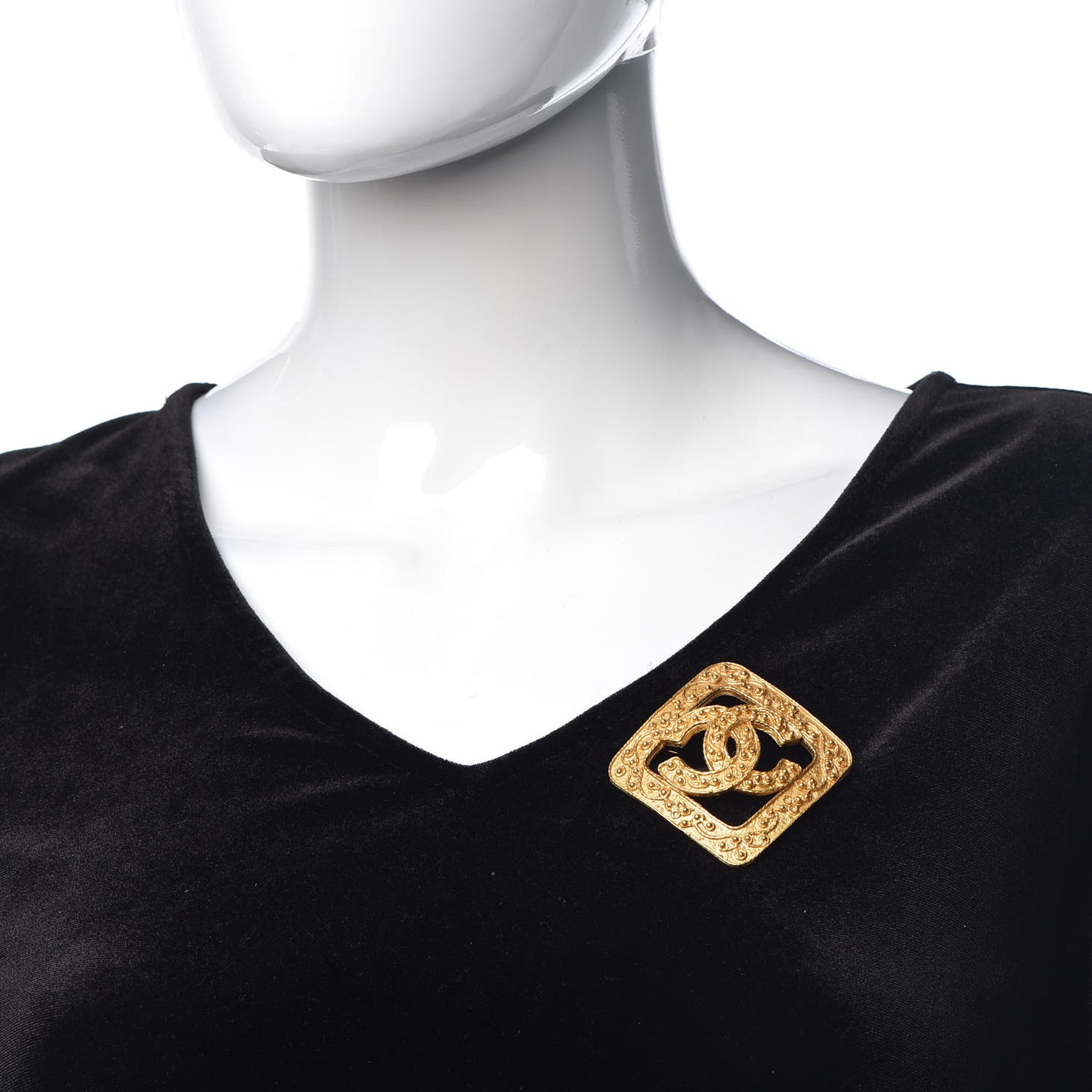 CC Square Brooch Gold