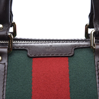 Gucci Monogram Vintage Web Medium Boston Dark Brown 12 of 12