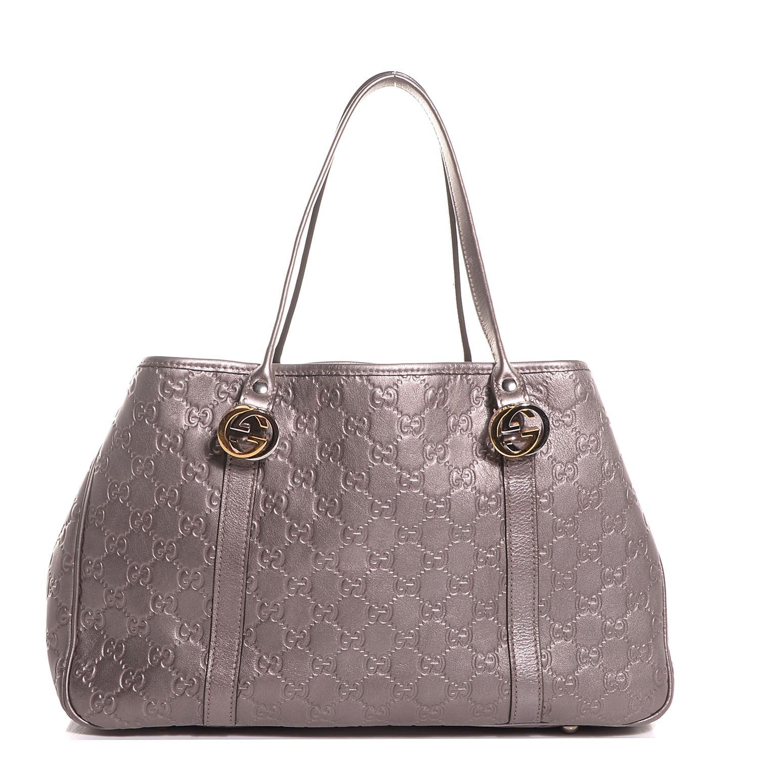 Gucci Metallic Guccissima Medium GG Twins Tote Mauve 1 of 7