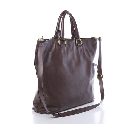 Prada Soft Calfskin Shopping Tote Nocciolo 3 of 14