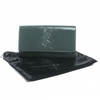 Saint Laurent Patent Large Belle de Jour Clutch Green 3 of 8