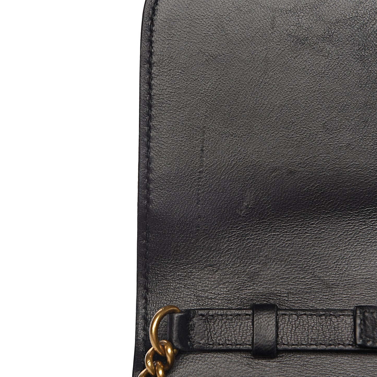 Crocodile Embossed Patent B Wallet On Chain Black