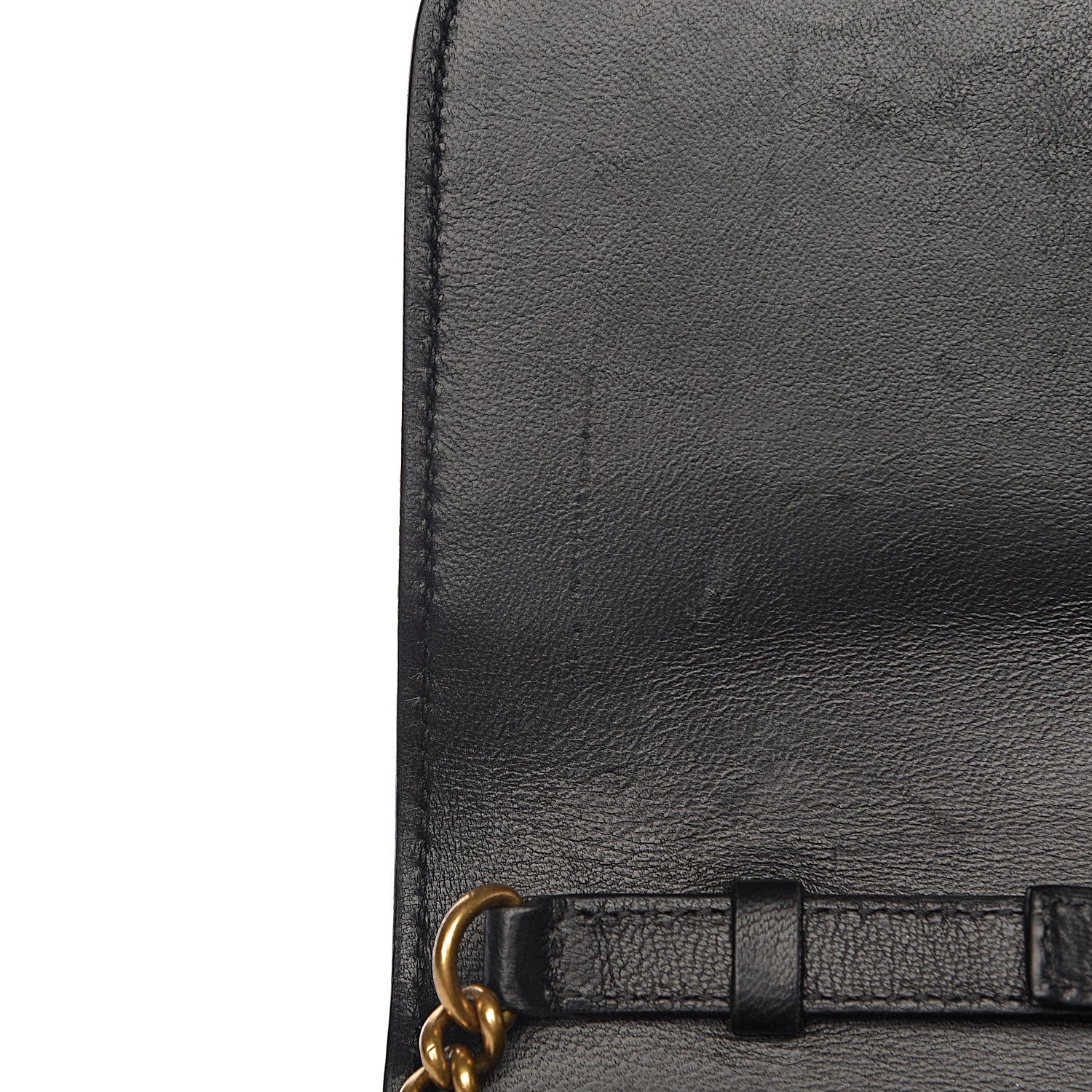 Balenciaga Crocodile Embossed Patent B Wallet On Chain Black 7 of 11