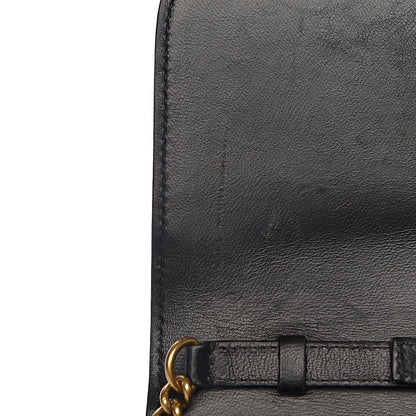 Balenciaga Crocodile Embossed Patent B Wallet On Chain Black 7 of 11