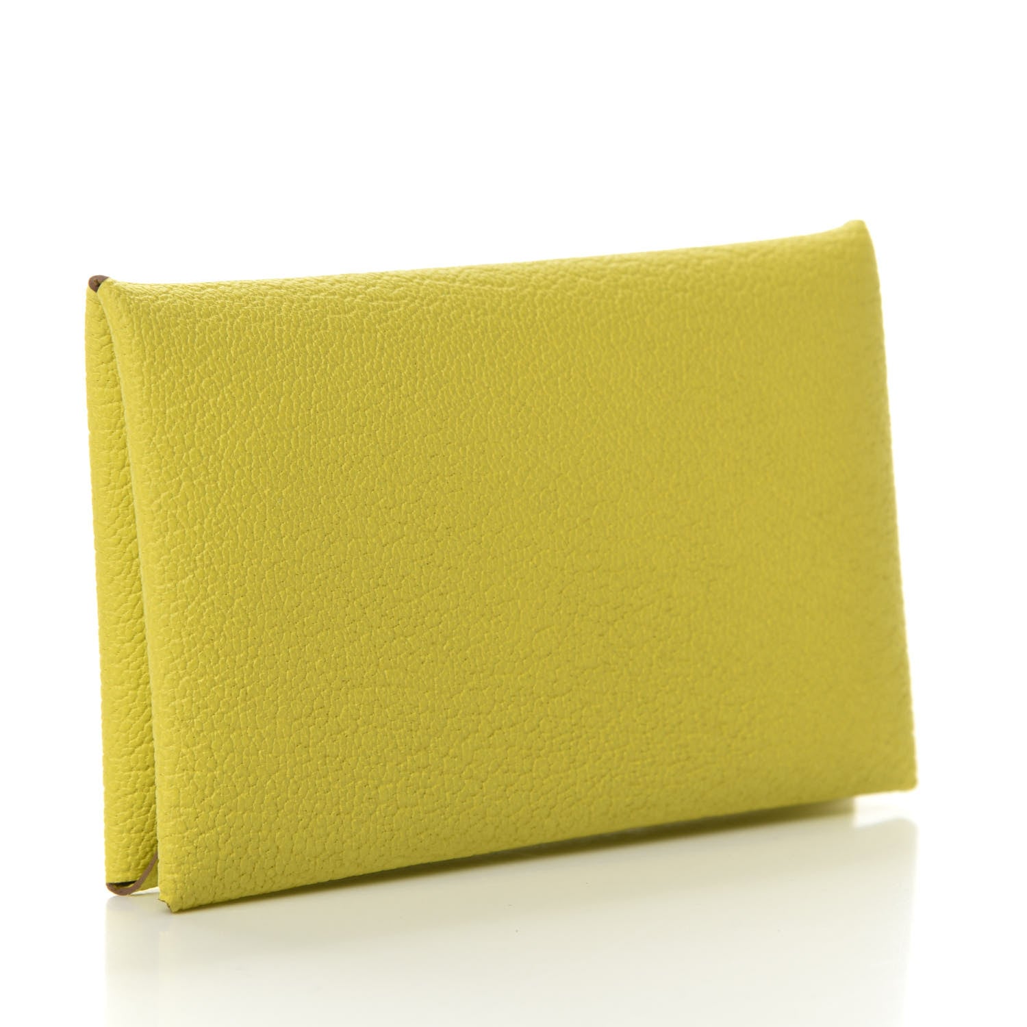 Hermes Chevre Mysore Calvi Card Case Lime 3 of 8