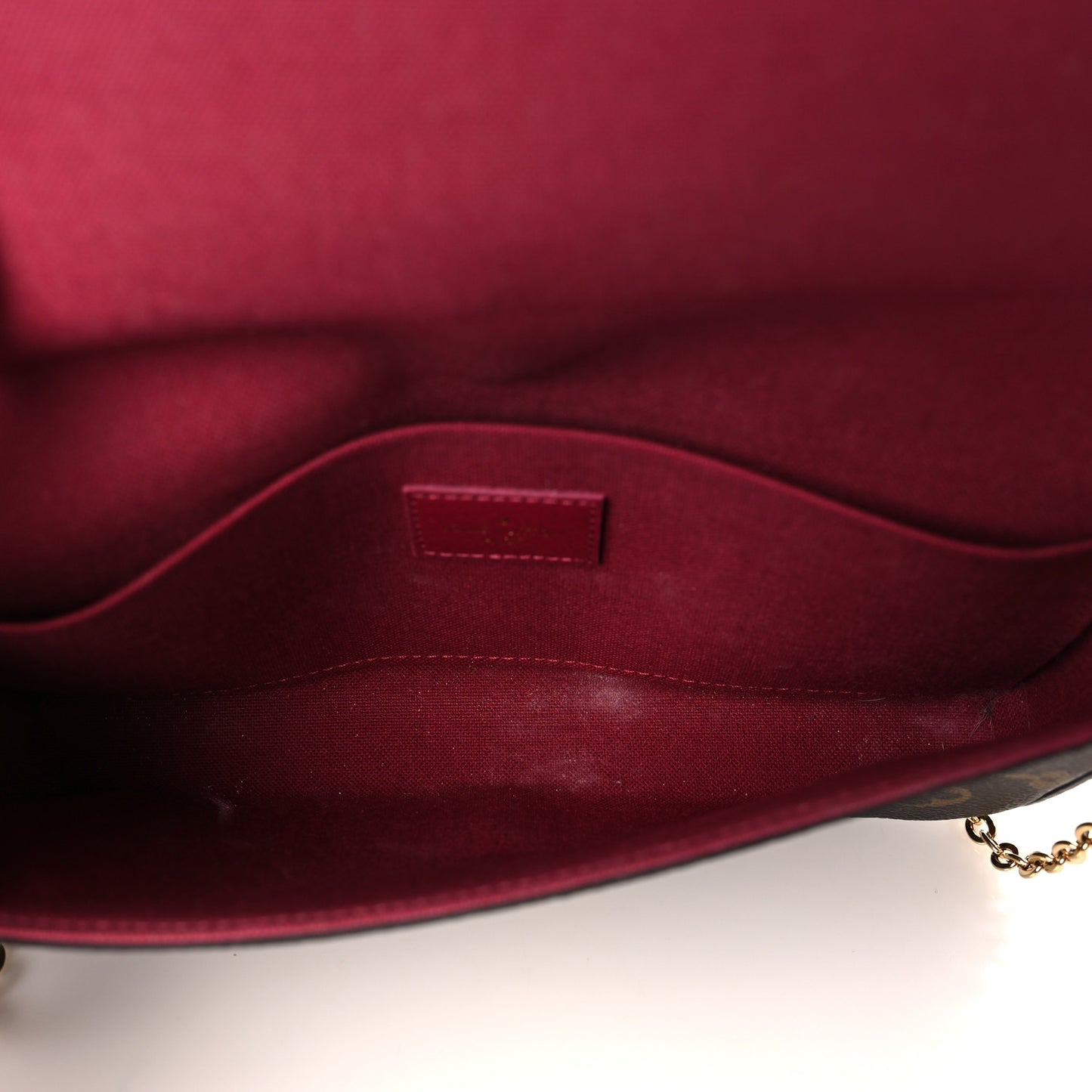 Monogram Pochette Felicie Chain Wallet Fuchsia