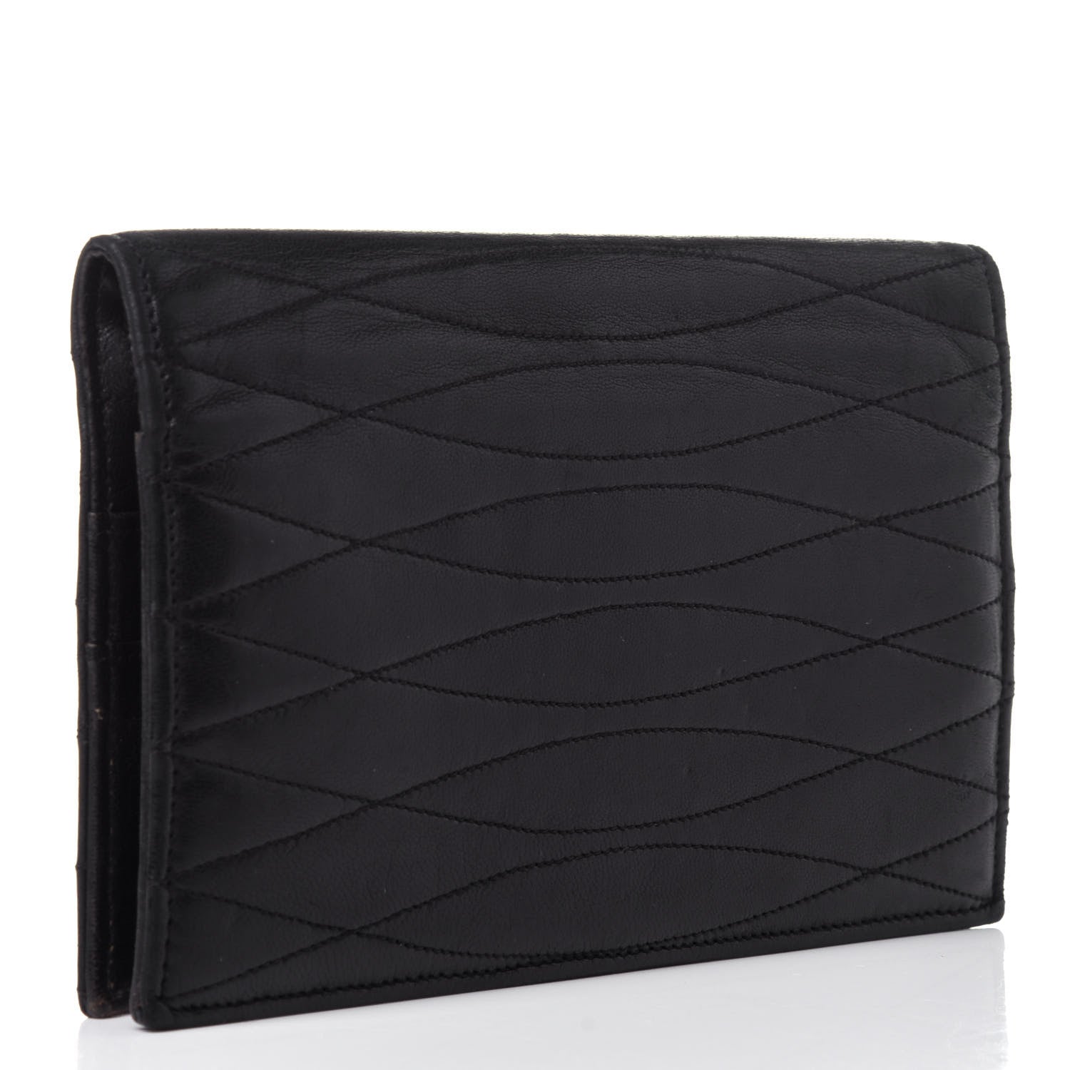 Chanel Lambskin Quilted CC Clutch Black 3 of 12