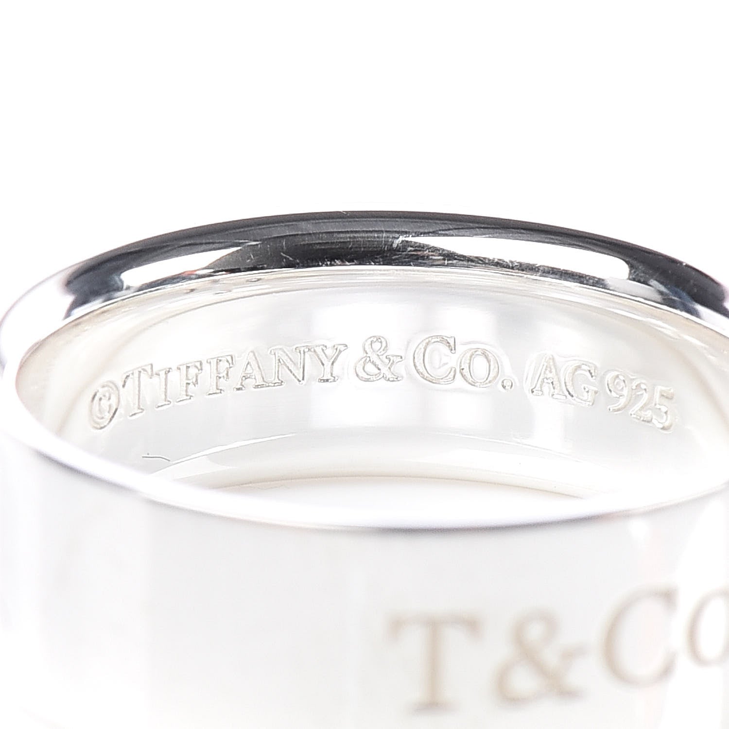 Tiffany Sterling Silver Diamond Locks Ring 49 4.75 4 of 5