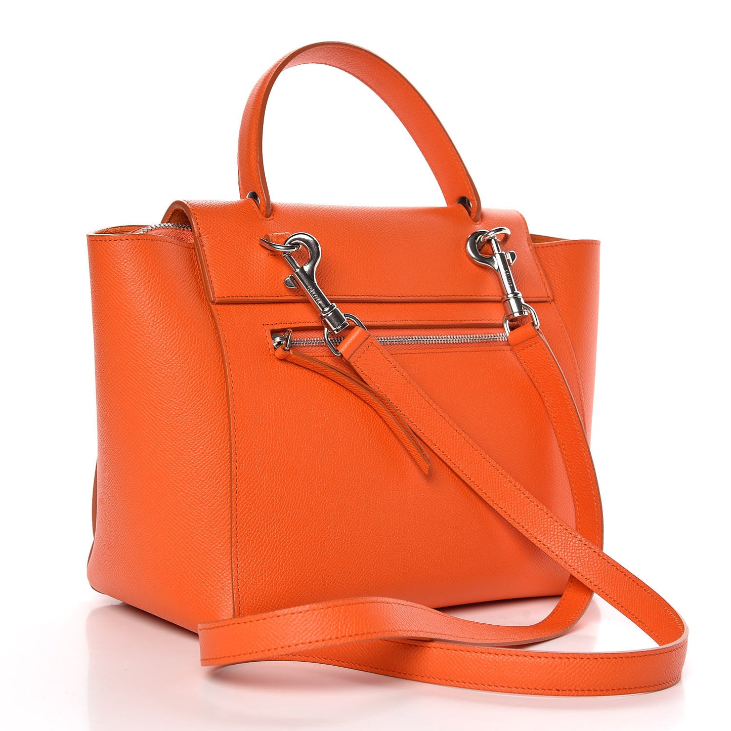 Baby Grained Calfskin Micro Belt Bag Orange