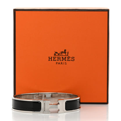 Hermes Enamel Narrow Clic Clac H Bracelet GM Black 5 of 5