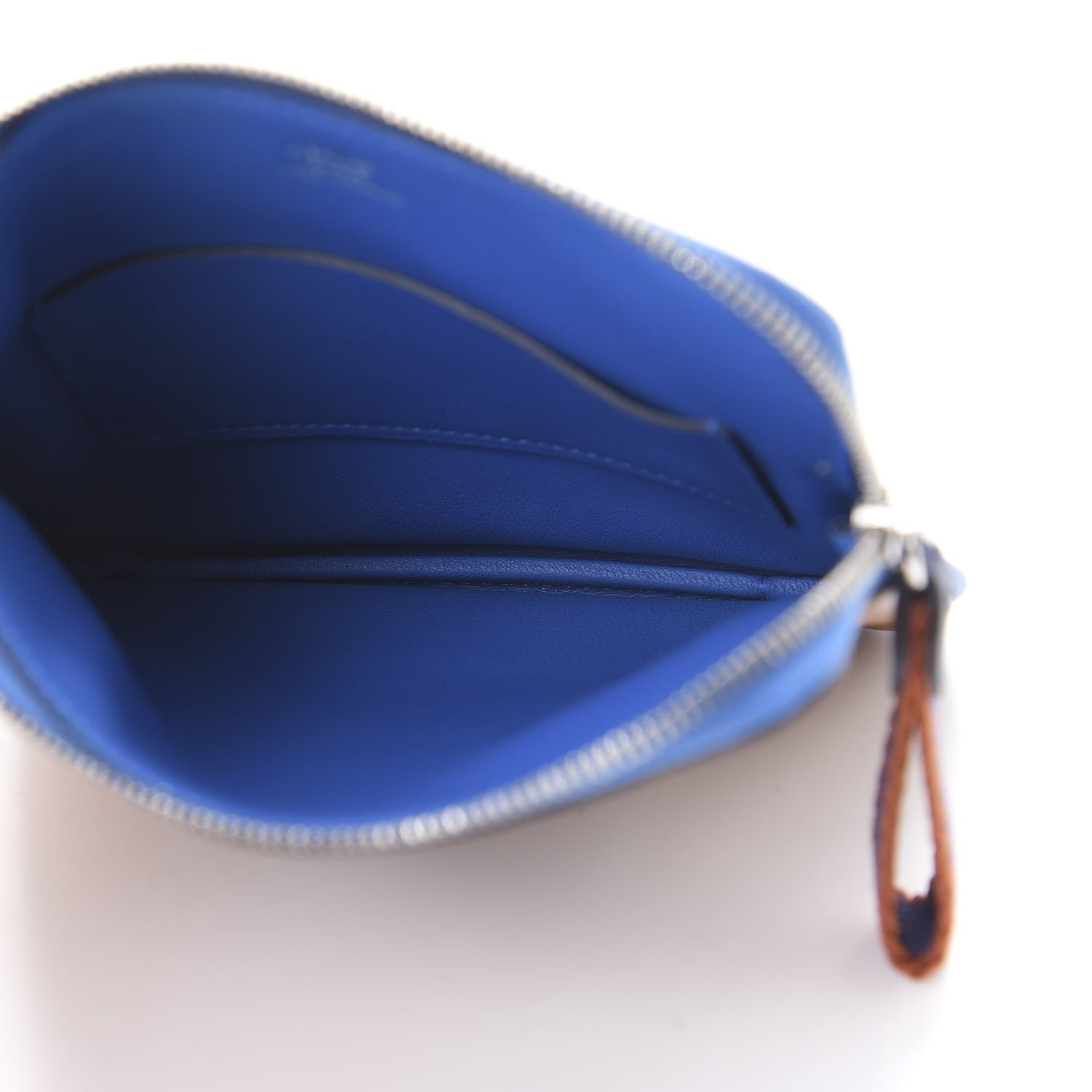 Hermes Swift Couverture Nouvelle Carre Pocket Pouch Gold Bleu Encre 5 of 8