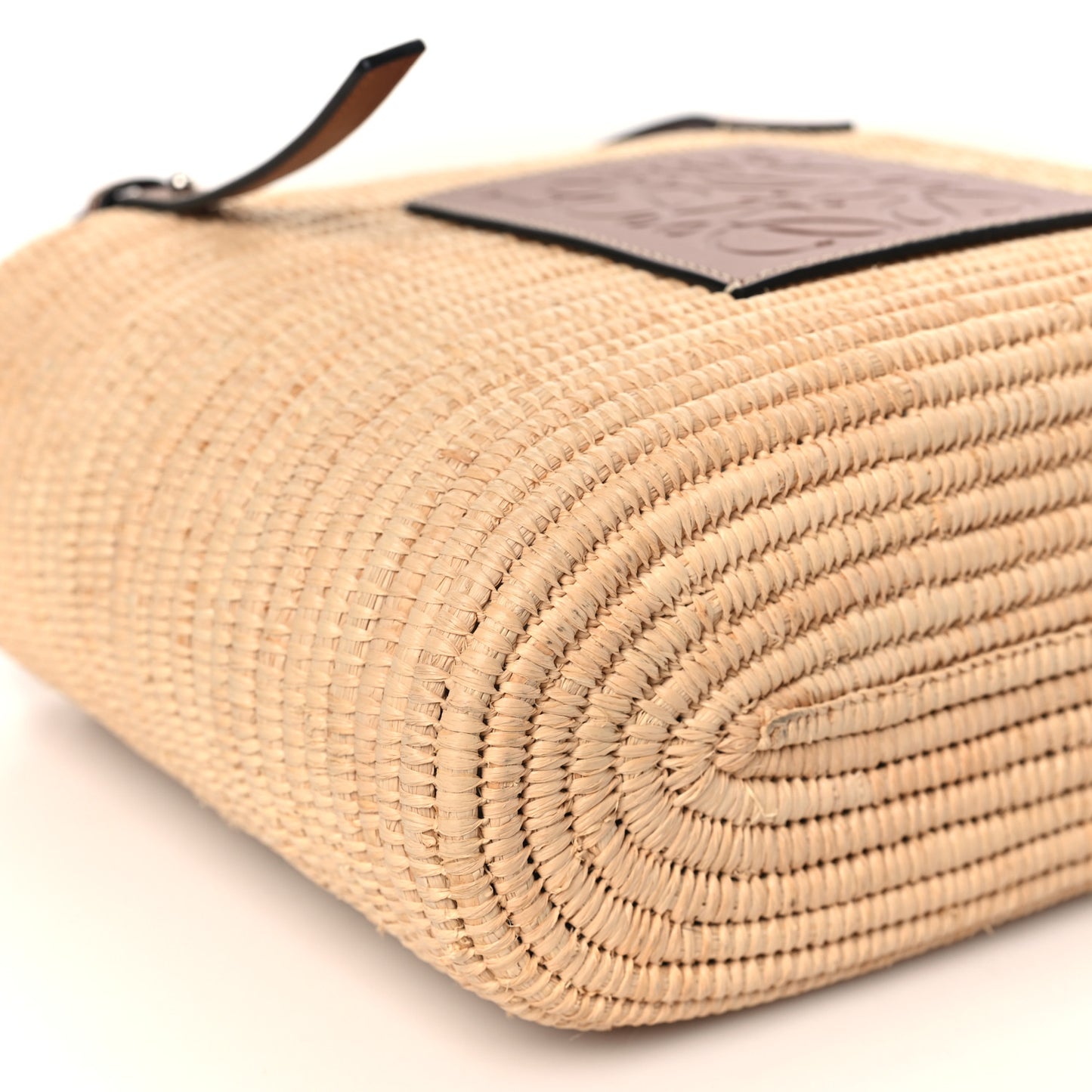 Raffia Small Square Basket Tote Bag Natural Tan