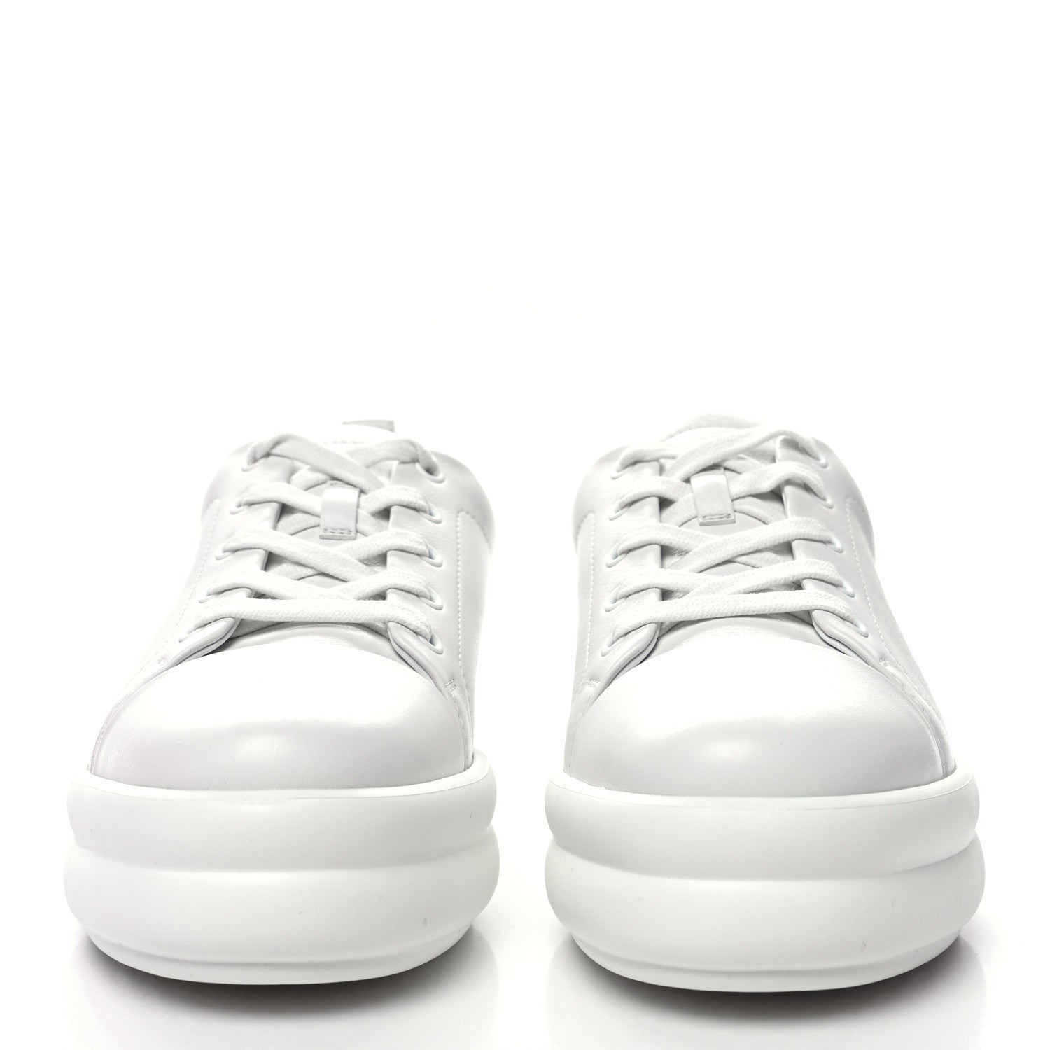 Hermes Calfskin Womens Happy Sneakers 37 White 2 of 9
